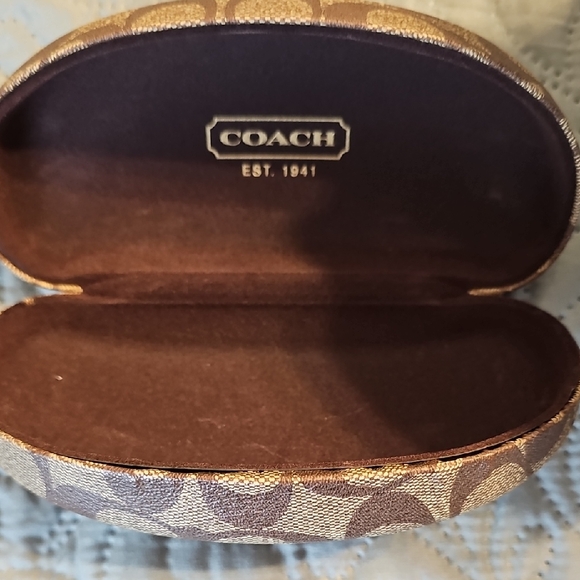 Coach Signature C Monogram Clamshell Eye Glasses Hard Case - Picture 3 of 3